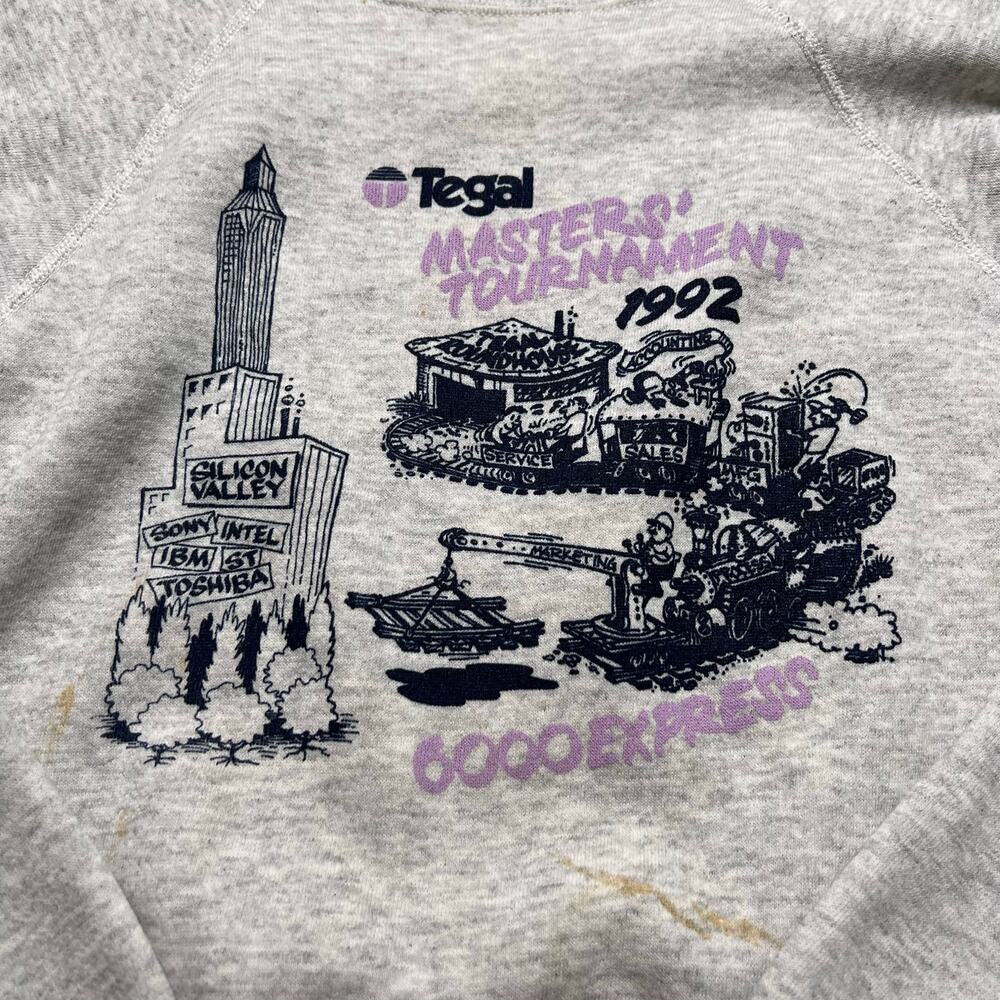 Vintage 1992 Tegel Masters Tournament Sweatshirt Hanes USA XL Tech Graphic